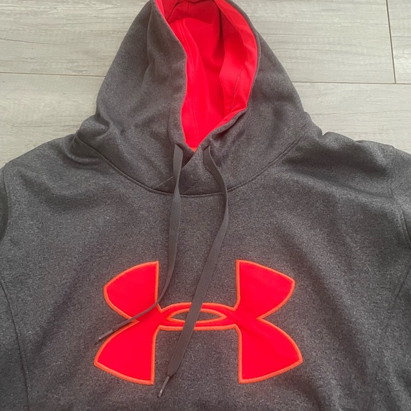 Grey and Neon Pink UA Sweatshirt - Picture 2 of 2